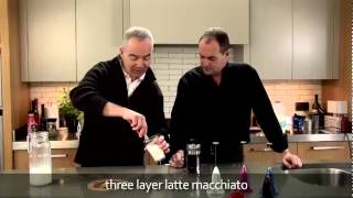 aerolatte  milk frother makes three layer caffè latte macchiato [upl. by Limemann]