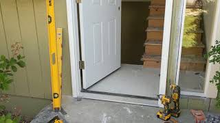 Jeld Wen Front Door Installation  Really crappy products and craftsmanship PART 1 [upl. by Ajup]