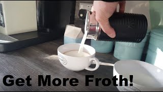 How to Get More Froth from Your Nespresso Coffee Aeroccino  Nespresso tips and help [upl. by Shurwood]