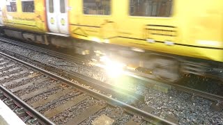 Merseyrail 507 009 making arcs at Birkdale station [upl. by Schaab289]